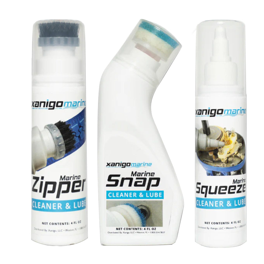 Xanigo Marine 3Piece Marine Zipper Snap Lube Set XMZSLS3PC